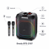 Караоке Bluetooth тонколона Brodu BTS-2187 - 12", 2 безжични микрофона, TWS
