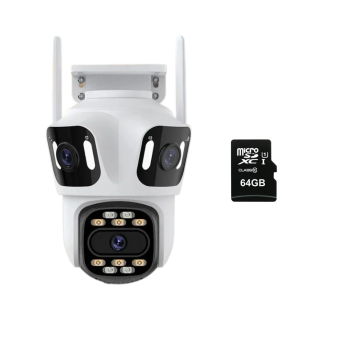 Комплект WiFi камера TripleVision 12MP, 8x Zoom + 64GB карта